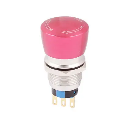 

19mm Mounted Thread SPDT Red Head Latching Emergency Stop Push Button Switch