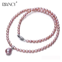 trendy natural freshwater small pearl pendants choker necklace 925 sterling silver jewelry wedding gift