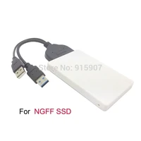 usb 3 0 to sata 22pin to m 2ngff pci e 2lane ssd hard disk case enclosure white with extral power for e431 e531 x240 y410p y510p