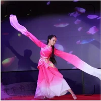 woman pink long sleeves chinese classical dance costume blue water sleeves girl hanfu princess dress ancient fairy cosplay