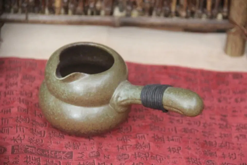 Чайная пурпурная керамика Taoist cup All is good Tea sea Dark green около 210 мл