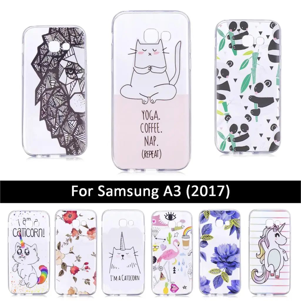 Роскошный чехол для Samsung Galaxy A3 2017 A320 A320F милый ТПУ силиконовый телефона samsung A 3 320 320f