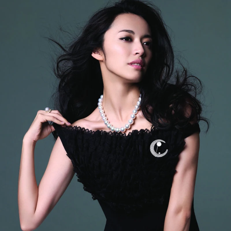 Zhen томоми изысканный Луна Уникальный знак имитация-жемчужина кристалл