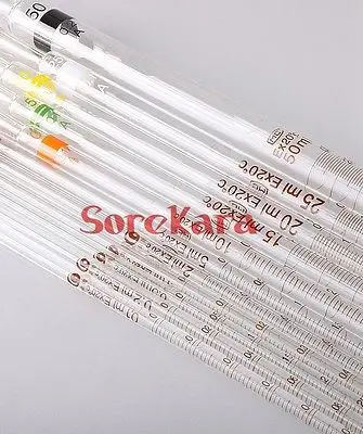 

50ml Glass burette Measuring Pipette With coding gand Ring Graduated Dropper Lab Use