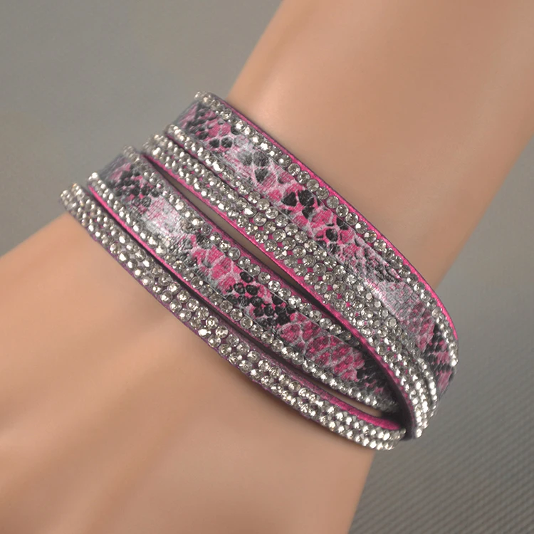 Женский многослойный браслет Lokaer со змеиным узором 9 цветов на выбор|bracelet with