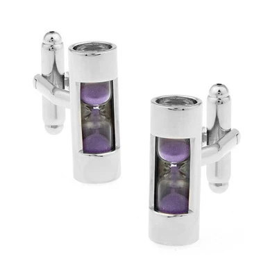 

C-MAN Luxury shirt Purple hourglass cufflink for mens Brand cuff buttons cuff links High Quality abotoaduras Jewelry