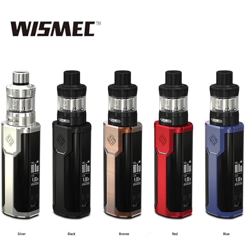 Wismec SINUOUS P80 бокс мод 80 Вт подходит для одного аккумулятора 18650 с ELABO mini 2 мл Vape|mod box|80w