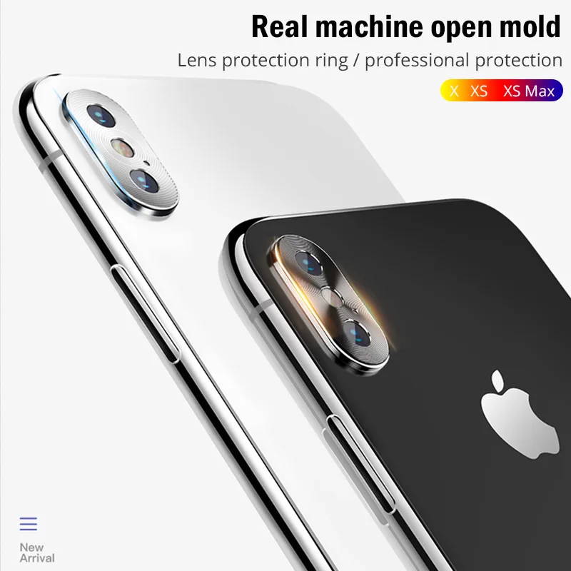 Задняя камера протектор для iPhone X XS Max XR 7 8 6s Plus на iPhone X защитная металлическая крышка для объектива Кольцо для пробирок защитное кольцо для объектива