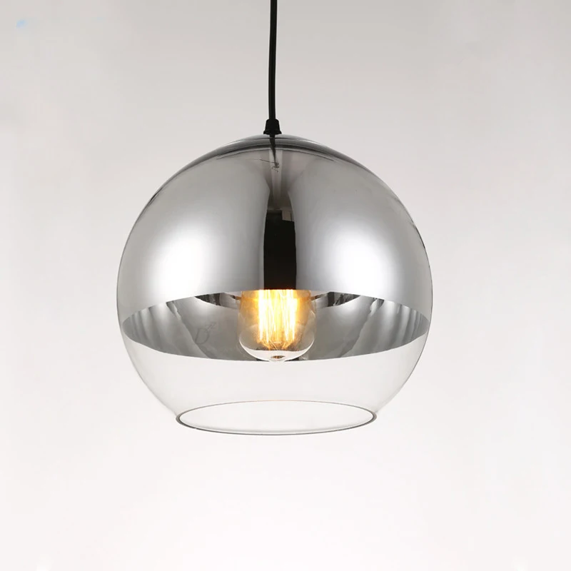 Светодиодный зеркальный шар из меди/серебра люстра с подвеской в виде шара