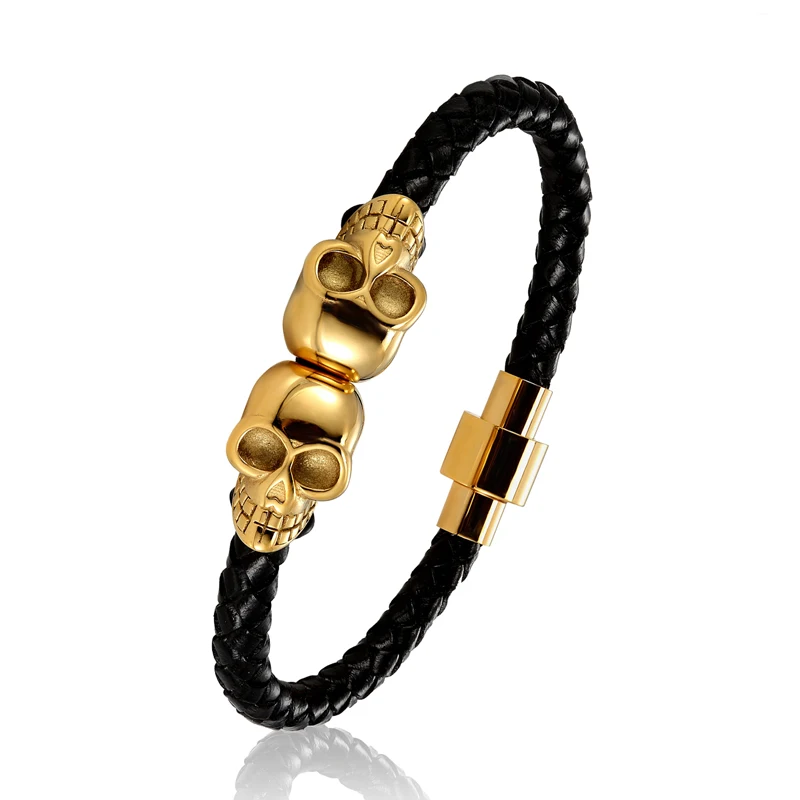 Новинка мужской и женский браслет в стиле панк плетеная кожаная веревка