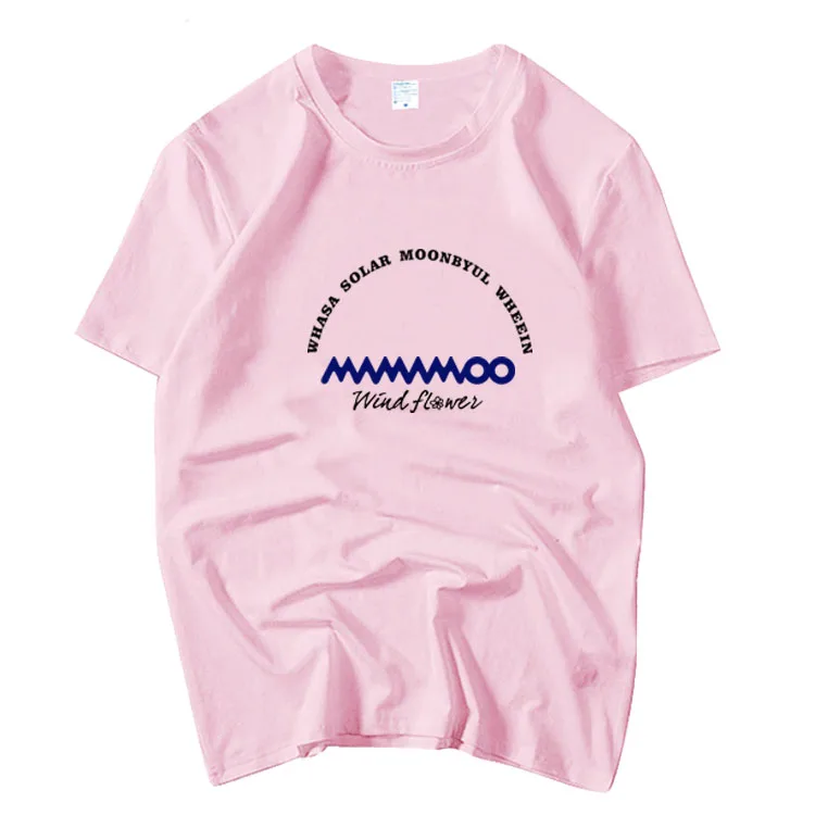 Kpop mamamoo/футболка с круглым вырезом и надписью all member летняя футболка короткими