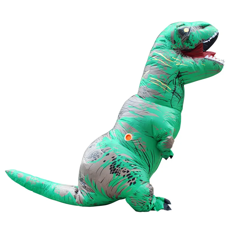 Надувной костюм Oloey для взрослых и детей, костюм динозавра T REX, карнавальный костюм с героями мультфильмов, нарядное платье, маскарадный костюм Пурим, комбинезон# TRex004