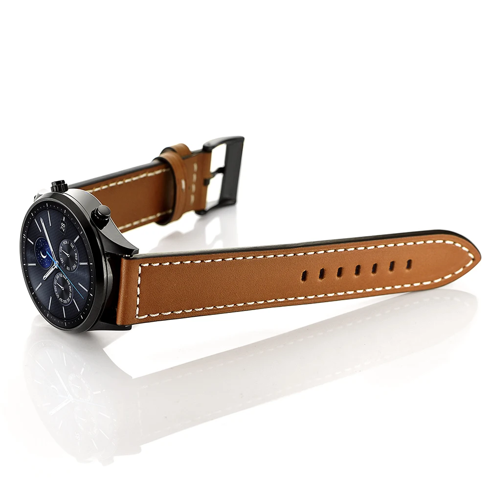 Ремешок из натуральной кожи для Samsung Gear S3 Zenwatch 2/1 Huami AMAZFIT Moto 360 2nd Ticwatch 1 22 мм |