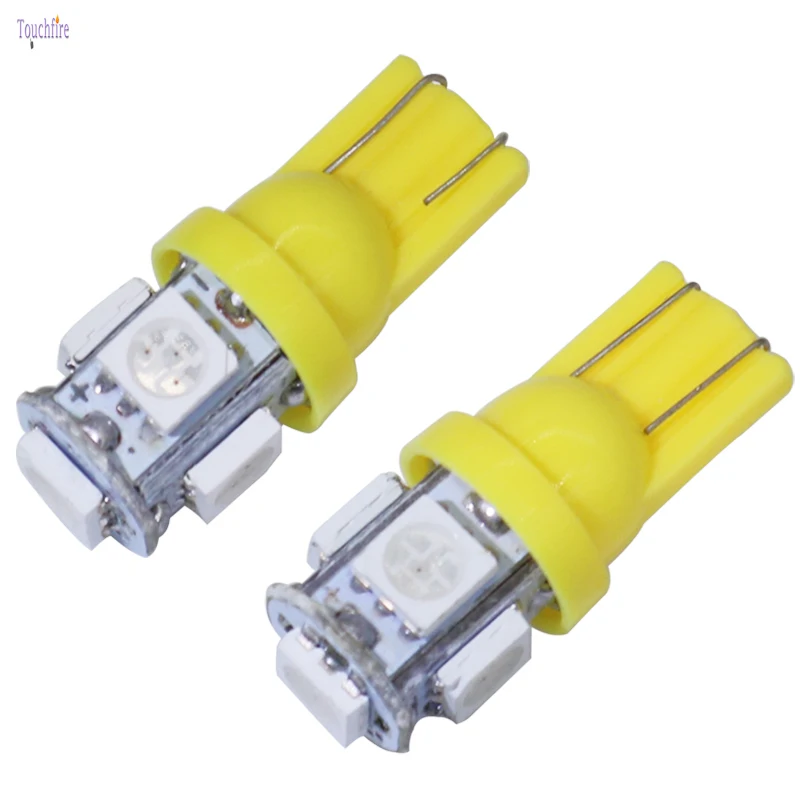 Светодиодная автомобильная лампа T10 w5w 10 шт. 12 В постоянного тока 5050SMD супербелая