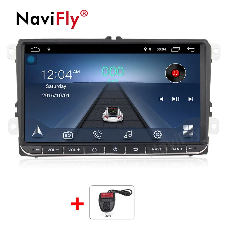 Car dvd DVR Android HD1024* 600 Автомобильный gps навигатор для Volkswagen Skoda Octavia golf 5 6 touran passat B6 polo tiguan мультимедийный плеер радио - Цвет: Car dvd DVR