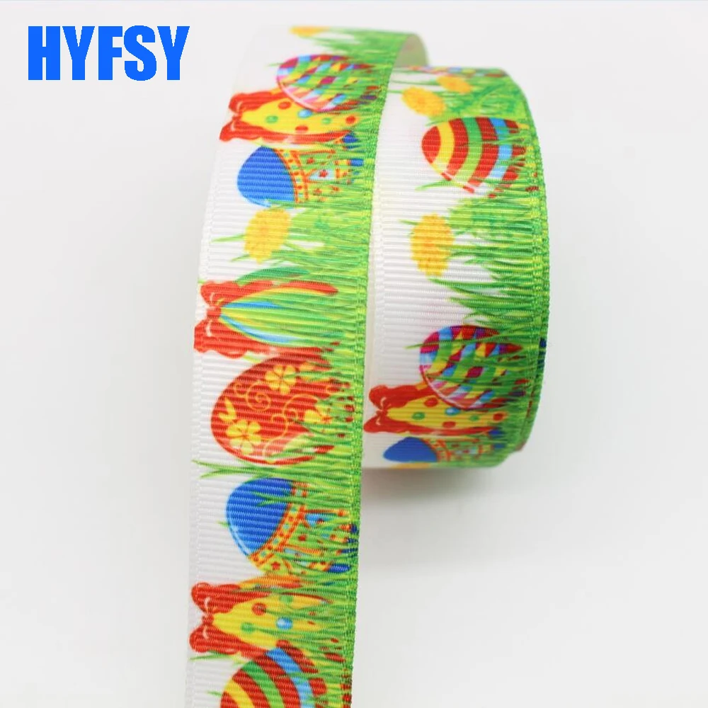 Продукт 22 25 мм пасхальное яйцо кролик мультфильм лента 10 ярдов DIY ручной работы Материал Подарочная упаковка бант одежда материал корсаж