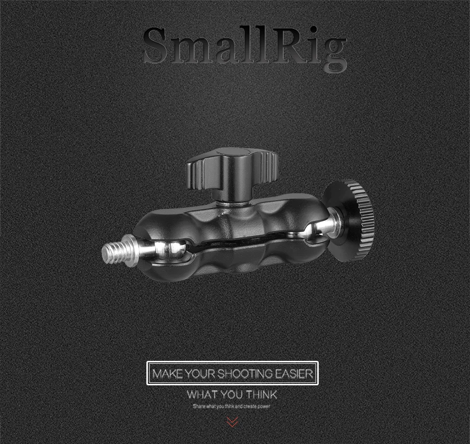 SmallRig Регулируемая универсальная Волшебная рукоятка с маленькой шаровой головкой для монитора камеры/светодиодный светильник с 1/4 винтом