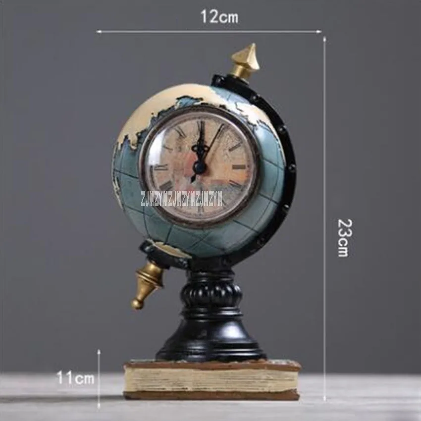 Retro Vintage Style Home Craft Resin Cube Globe Figurine Wit