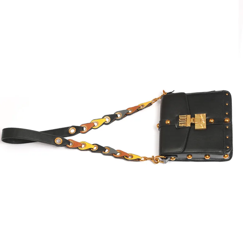 

New Arrival Genuine Leather Bag Strap Women Bags Accessories Hit Color Shoulder Belt For Shoulder Bag Straps Handbag Replacement