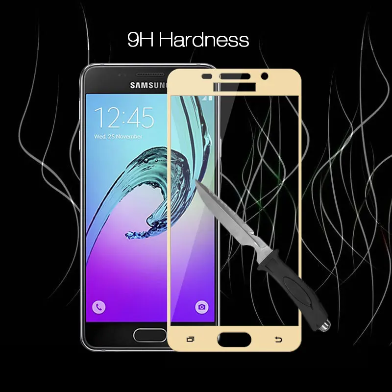 9H полное покрытие из закаленного стекла для samsung Galaxy A3 A310F, Защитная пленка для экрана для samsung A3, защитная пленка