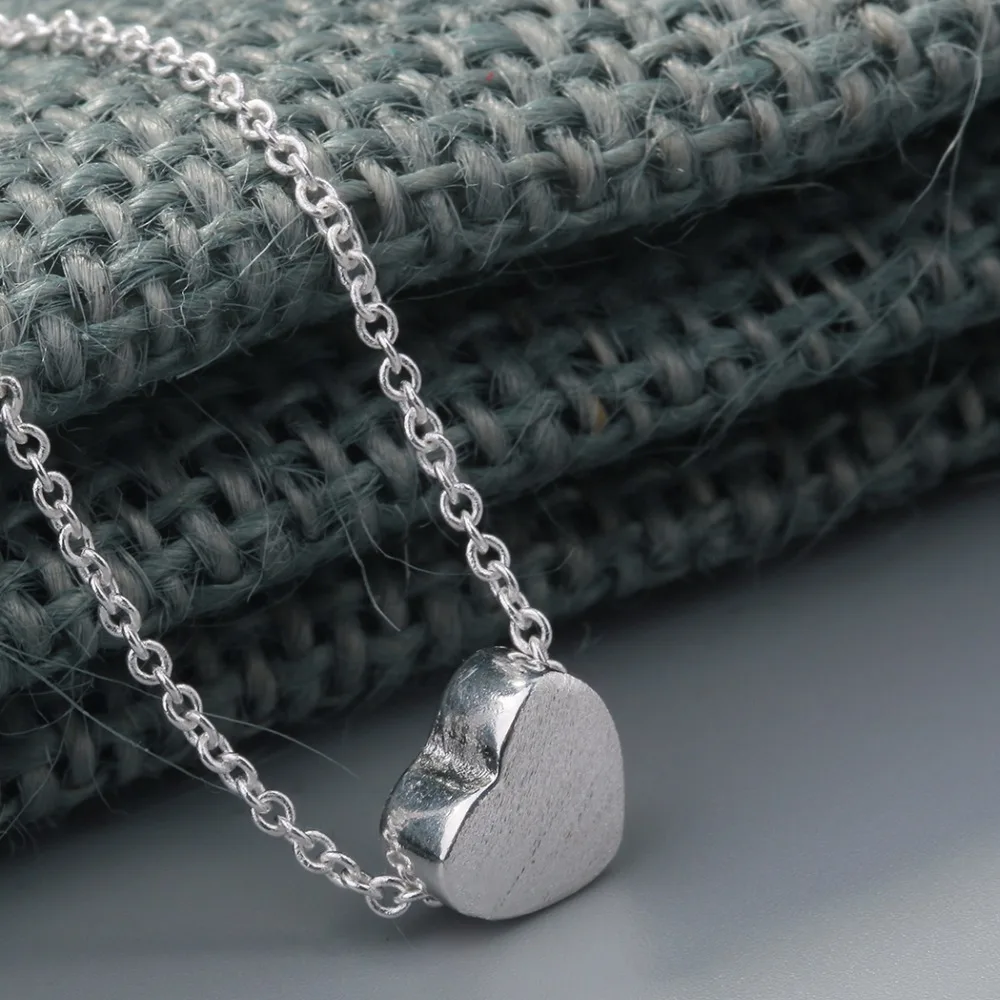 

Chandler Silver Color Plated Love Heart Necklace & Pendant For Women Statement Romantic Valentine Day Gift Accessaries Wholesale