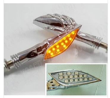 Универсальный Мотоцикл Череп LED крест указатель поворота для пользовательских