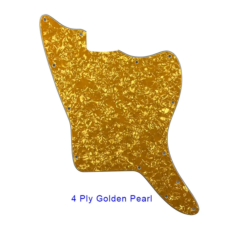 4Ply Golden Pearl Pleroo пользовательские гитарные части-для США Jazzmaster стиль пустой с фиксированным винтом гитара отверстия накладки Замена - Цвет: 4Ply Golden Pearl