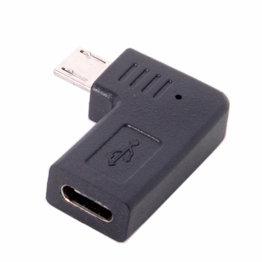 USB C Type женский микро 2 0 5Pin адаптер для передачи данных 90 градусов левый и правый