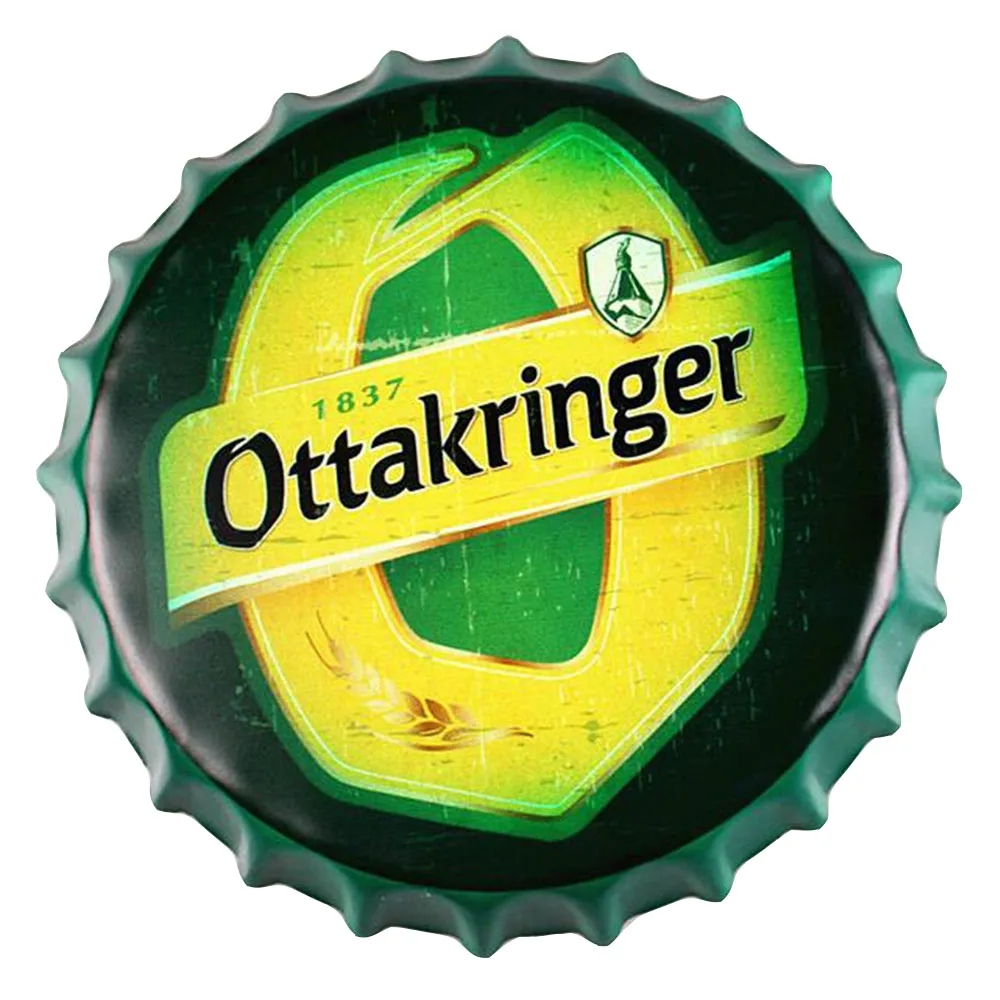 Металлические жестяные знаки в виде крышки для бутылки 35 см декоративные тарелки