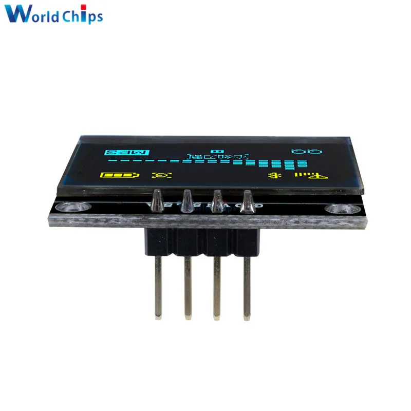 0,9" 0,96 дюймов 128X64 IEC SSD1306 12864 плата с ЖК-экраном IIC последовательный желтый синий/белый oled-дисплей модуль для Arduino