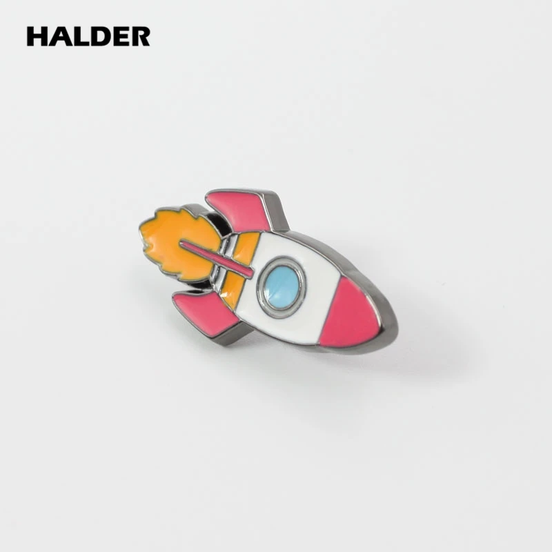 BR0007 HALDER, Мультяшные модные ювелирные изделия, Вселенная, астронавт, космический корабль, планеты, ракета, броши, космос, булавки, Нагрудный значок, одежда
