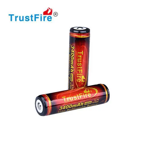 2 шт./лот TrustFire 18650 3 7 В 3400 мАч литий ионный аккумулятор с печатной платой для