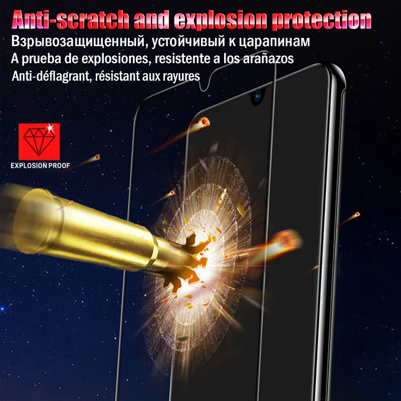 Закаленное стекло пленка для samsung Galaxy A50 S10 S8 plus S9 plus note 9 8 20D полный закругленный протектор экрана для samsung S10E S7 Edg