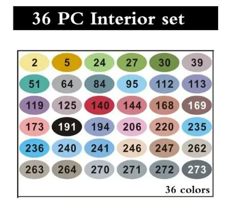 36 Interior set Finecolour EF102 двуглавая мягкая кисть на спиртовой основе чернила Маркер профессиональный эскиз Живопись Искусство Маркеры Ручка - Цвет: 36 Interior set