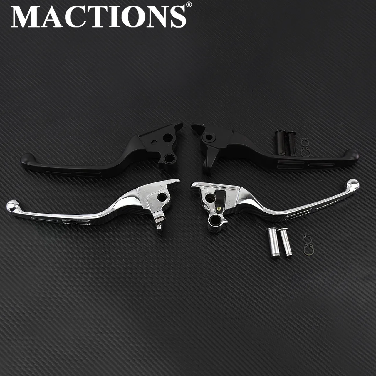 

Motorcycle Brake Clutch Levers Set Black/ Chrome For Harley Touring Electra Glide Standard FLHX FLTR 2008-2013 FLHR 2008-2016