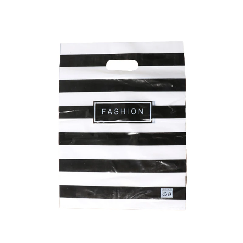 50PCS / LOT More Pattern Plastic Bag With Handles Wedding Gift Thick Boutique Shopping Packaging Handle | Багаж и сумки