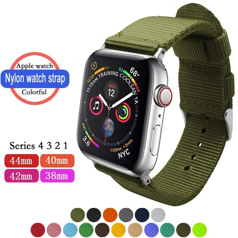 Ремешок для Apple Watch Series 5/4/3/2 38 мм 42 нейлоновый мягкий воздухопроницаемый сменный