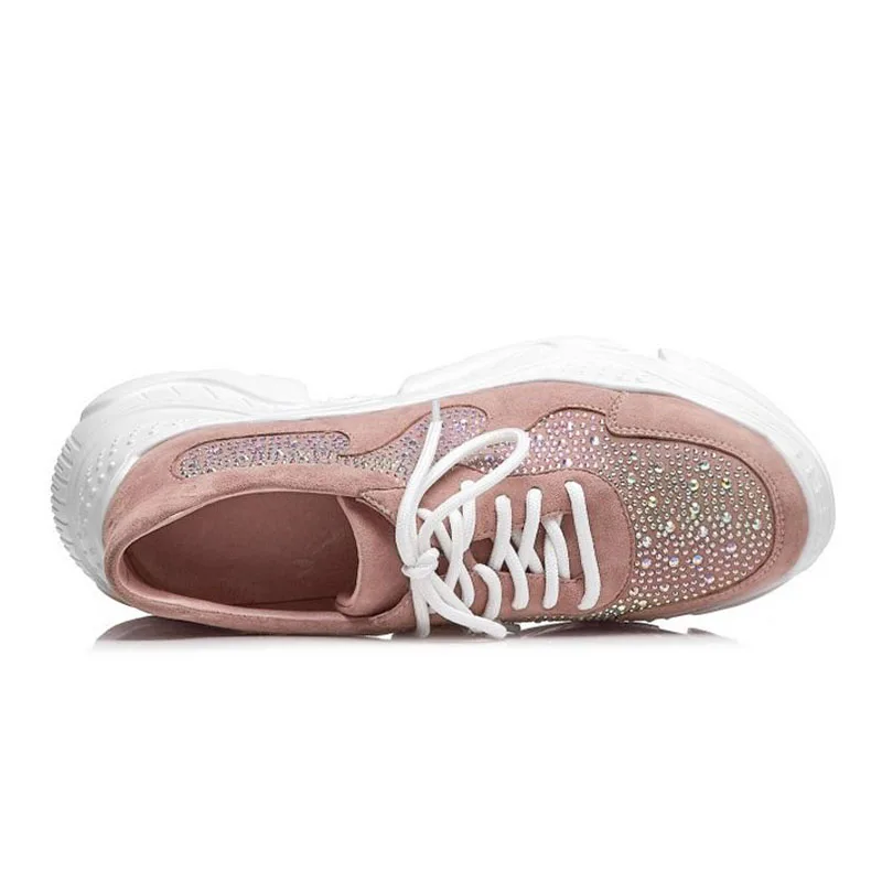 FITWEE/женская повседневная обувь из натуральной кожи весенние модные розовые