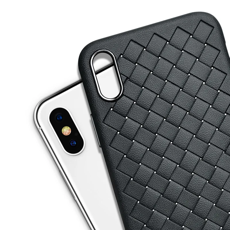 Роскошный модный мягкий чехол iPhoneXS max тканый кожаный для iPhone 6 S/7/8 plus/iPhone XR