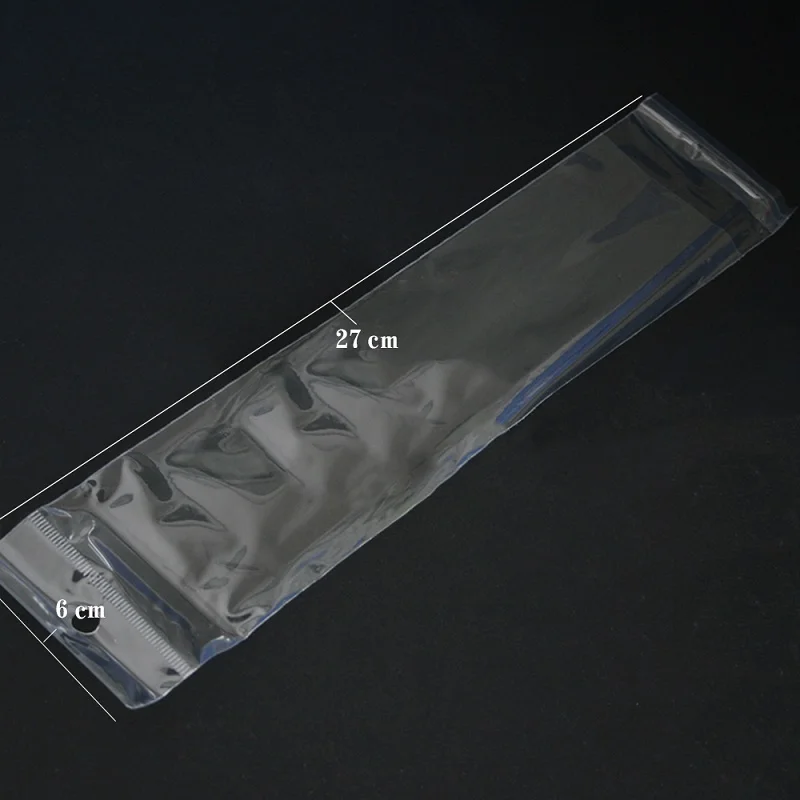 Прозрачные самоклеящиеся пакеты для хранения ювелирных изделий 6 х27 см 100 шт. |