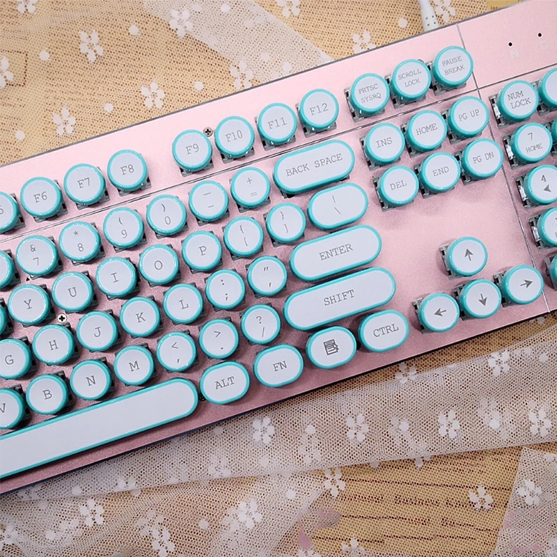 DIY Keycap Ретро СТИМ панк машинка механическая клавиатура Keycap 108 клавиш