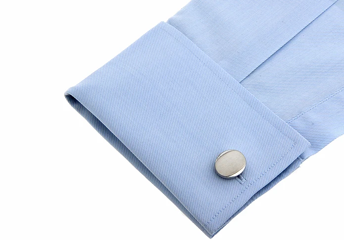 Гладкие запонки iGame для мужчин качественный латунный материал серебристый цвет