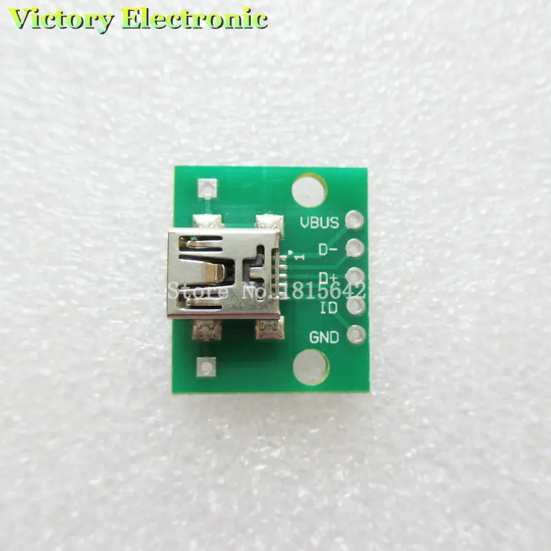 5 шт./лот мини USB адаптер DIP конвертер для 2 54 мм печатной платы DIY источник питания 02