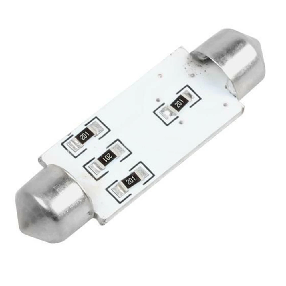 50Pcs Led Interior Lights Bulbs Super White 42MM 12-SMD Festoon 3528 License Plate Light Car Auto Roof Tail Lamp Trunk | Автомобили и
