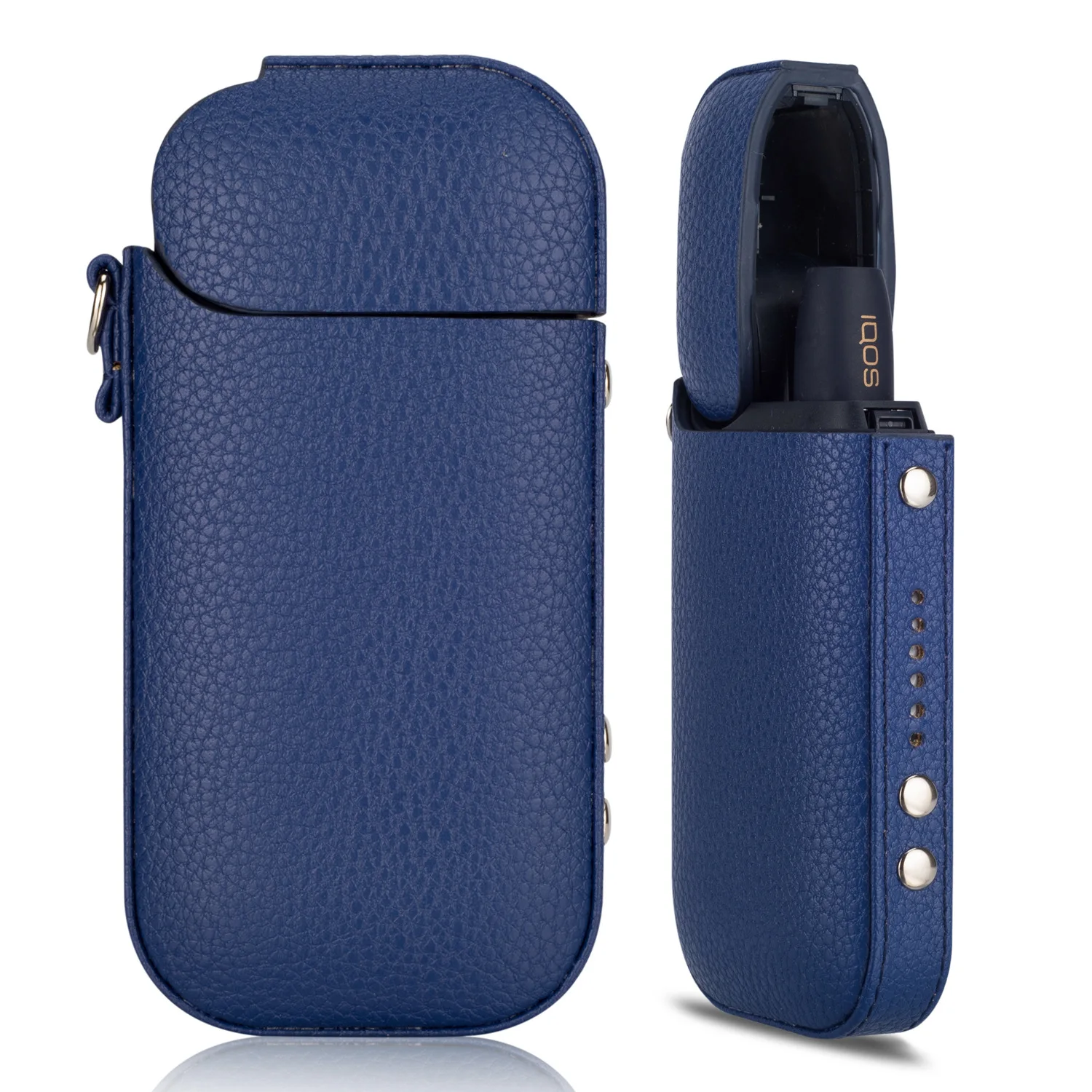 JINXINGCHENG 10 шт./партия, чехол для iqos II, для iqos 2,4 Plus, чехол из искусственной кожи, чехол для переноски, аксессуары - Цвет: Синий