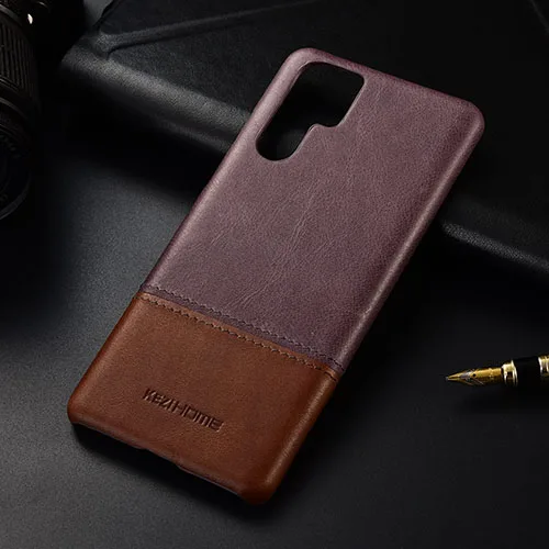 gray purple Чехол для huawei P30 Pro KEZiHOME, роскошный хит цвета, натуральная кожа, твердая задняя крышка, Капа для huawei P30 Pro, чехол для телефона s - Цвет: gray purple