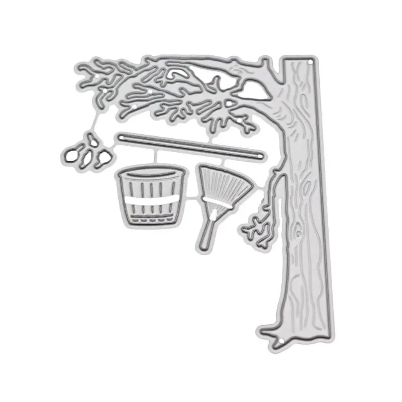 Осенние металлические Вырубные штампы искусственная бумага карточка тиснение