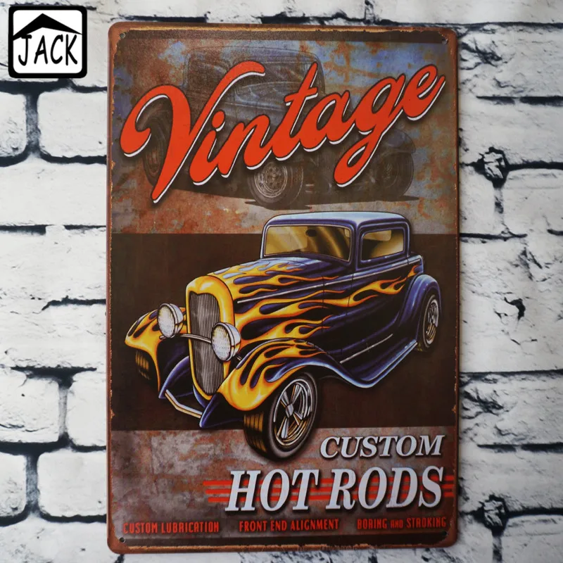Изготовленный на заказ горячий стержень автомобильный винтажный постер