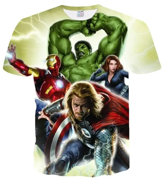 2018 t shirt men Avengers Alliance Black Widow Spider-Man Raytheon Mens Womens t-shirt Iron Man T shirts summer tops Tees | Мужская