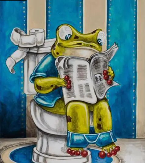 

Full Square/Round Drill 5D DIY Diamond Painting "Frog toilet" 3DEmbroidery Patterns Rhinestones Cross Stitch 5D Home Decor Gift